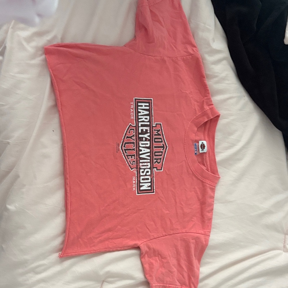 Harley-Davidson Coral Crop Top